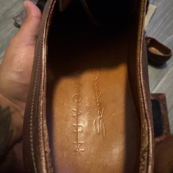 Santoni Dark Brown Leather Oxfords main image 4